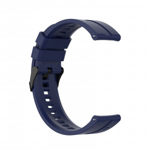 Curea silicon compatibil Huawei GT 2, 42mm, albastru inchis, latime curea 20mm, eR D L - Img 2
