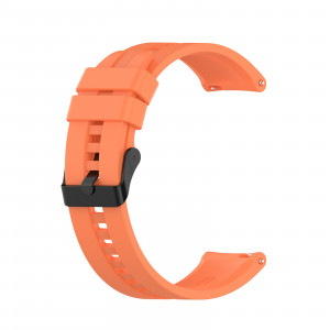 Curea silicon compatibil Huawei GT 2, 42mm, portocaliu, latime curea 20mm, eR D L - Img 1