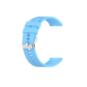 Curea silicon compatibil Huawei GT 2 , 46mm , albastru deschis , latime curea 22mm . eR D L - Img 1
