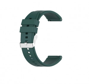 Curea silicon compatibil Huawei GT 3, GT 3 PRO, 46mm, verde inchis, latime curea 22mm, eR D L - Img 1