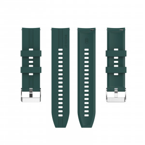 Curea silicon compatibil Huawei GT 3, GT 3 PRO, 46mm, verde inchis, latime curea 22mm, eR D L - Img 4