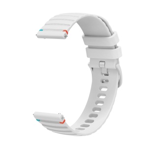 Curea silicon compatibil Huawei GT 4 , 46mm, latime curea 22mm, alb, eR D L - Img 2