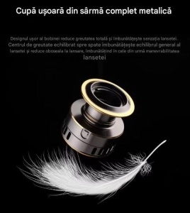 Mulineta pescuit spinning 6000 metalica – raport 5.2:1, maner interschimbabil, high speed - Img 11