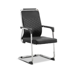 Scaun de birou fix, 55x55x100 cm, negru, eR D L - Img 1