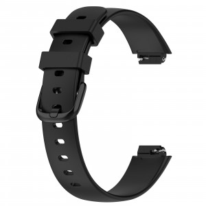 Curea ceas din silicon compatibil Fitbit Inspire 2, marime L, negru, eR D L - Img 1