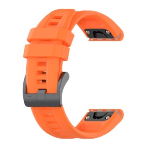 Curea ceas din silicon compatibil Garmin Fenix 6, Fenix 6 Pro, latime curea 22 mm, portocaliu, eR D L - Img 1
