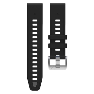 Curea ceas din silicon compatibil Garmin Fenix 8, latime curea 20 mm, negru/gri, eR D L - Img 2