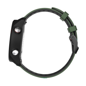 Curea ceas silicon compatibil Garmin Vivoactive 4 , latime 22mm, army green-negru, eR D L - Img 4