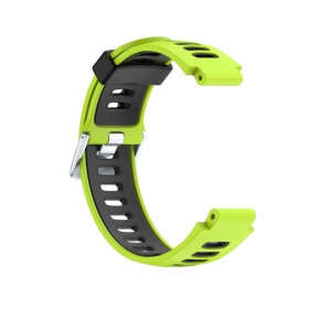 Curea silicon compatibil Garmin Forerunner 735 XT , 22 mm , Verde deschis/Negru . eR D L - Img 2