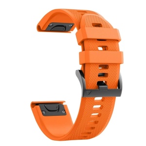 Curea silicon compatibil Garmin Instinct 2, latime curea 22mm, portocaliu, eR D L