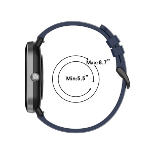 Curea silicon compatibil Garmin Venu SQ, latime curea 20mm, negru, eR D L - Img 3