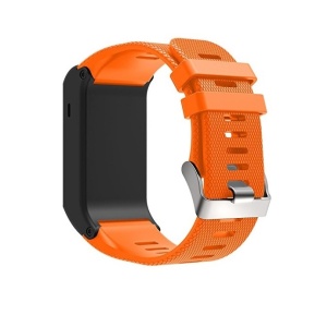 Curea silicon compatibil Garmin Vivoactive HR, latime curea 30mm, portocaliu, eR D L - Img 2