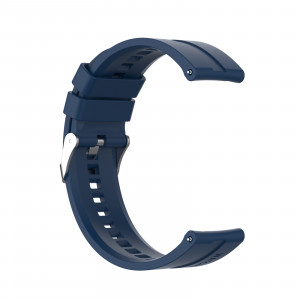 Curea silicon compatibil Huawei GT 3, GT 3 PRO, 46mm, albastru inchis, latime curea 22mm, eR D L - Img 2