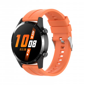Curea silicon compatibil Huawei GT 3, GT 3 PRO, 46mm, portocaliu, latime curea 22mm, eR D L - Img 6