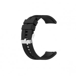 Curea silicon compatibil Huawei GT 3, GT 3 PRO, negru, 46mm, latime curea 22mm,eR D L - Img 1