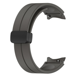 Curea silicon compatibil Samsung Galaxy Watch 5, 4, 5 Pro, 4 Classic, latime curea 20mm, gri, eR D L