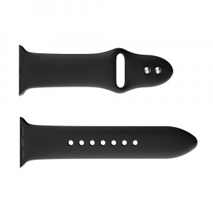 Curea silicon compatibila cu Apple Watch 1/2/3, 38/40/41mm, negru, latime curea 20mm, eR D L - Img 1