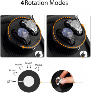 Cutie pentru intors ceasuri automatice , Watch Winder 2 spatii rotative . eR D L - Img 4