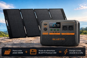 Generator Solar Portabil BLUETTI Premium 200 V2 + PV350 – 2700W, 2073.6Wh, Panou Solar 350W Inclus - Img 2