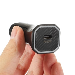 Incarcator auto USB Type C QC 3.0 PD 20W, negru, eR D L - Img 3