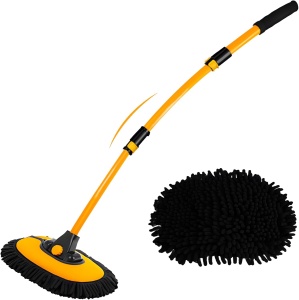 Perie pentru spalat masina, maner telescopic, galben/negru, eR D L - Img 3