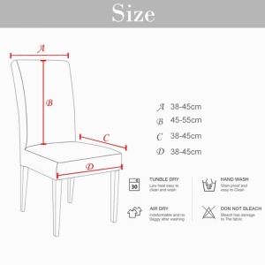 Set 4 huse pentru scaun universale, elastice, alb, eR D L - Img 3