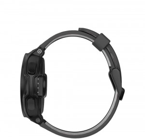 Curea silicon compatibil Garmin Forerunner 735 XT , 22 mm , Negru/Gri . eR D L - Img 5