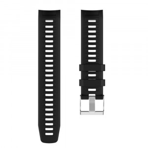 Curea silicon compatibil Garmin Instinct 22 mm , negru . eR D L - Img 1