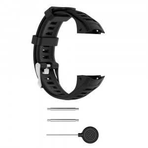 Curea silicon compatibil Garmin Instinct 22 mm , negru . eR D L - Img 3