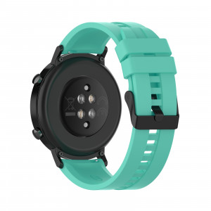 Curea silicon compatibil Huawei GT 2, 42mm, Aurora Blue, latime curea 20mm, eR D L - Img 5