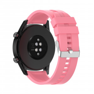 Curea silicon compatibil Huawei GT 2 , 46mm , roz , latime curea 22mm . eR D L - Img 5