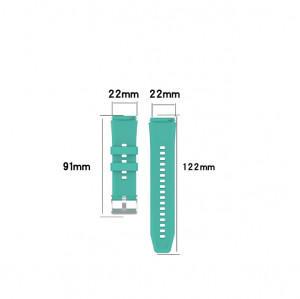 Curea silicon compatibil Huawei GT 3, GT 3 PRO, 46mm, aurora blue, latime curea 22mm, eR D L - Img 3
