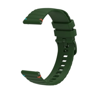 Curea silicon compatibil Huawei GT 4 , 46mm, latime curea 22mm, army green,eR D L - Img 2