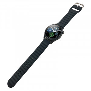 Curea universala din silicon pentru ceas, latime curea 22mm, negru, eR D L - Img 2