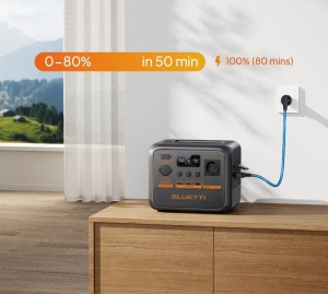 Generator solar portabil Bluetti AC50P cu panou solar PV100 mobil 100W - Img 4