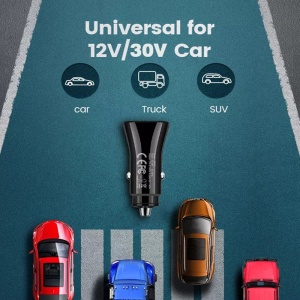 Incarcator auto USB Type C QC 3.0 PD 20W, negru, eR D L - Img 4