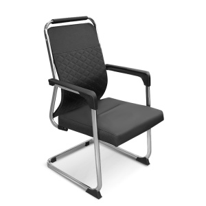 Scaun de birou fix, 55x55x100 cm, negru, eR D L - Img 3