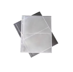 Set 10 folii pentru bancnote, 2 buzunare de 18 x 12cm, transparente, 3 perforatii 5,5x7x7x5,5cm, eR D L