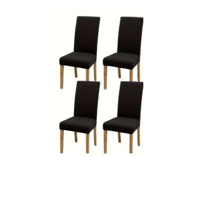 Set 4 huse pentru scaun universale, elastice, negru, eR D L - Img 1