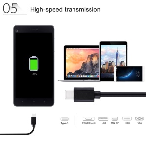 Cablu de date si incarcare HAWEEL Fast Charging Type-C la USB 2.0, 1m, negru - Img 8