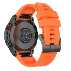 Curea ceas din silicon compatibil Garmin Fenix 6, Fenix 6 Pro, latime curea 22 mm, portocaliu, eR D L - Img 3