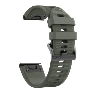 Curea silicon compatibil Garmin Instinct 2, latime curea 22mm, army green, eR D L - Img 1