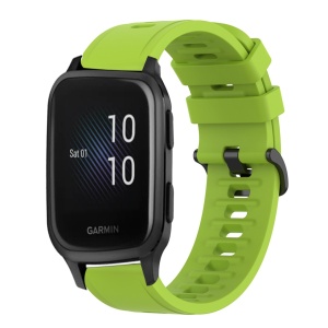 Curea silicon compatibil Garmin Venu SQ, latime curea 20mm, lime green, eR D L - Img 2