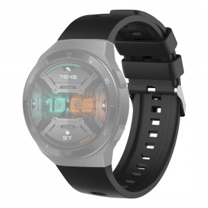 Curea silicon compatibil Huawei GT 2E , 46mm , negru , latime curea 22mm . eR D L - Img 4