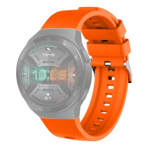 Curea silicon compatibil Huawei GT 2E , 46mm , portocaliu , latime curea 22mm . eR D L - Img 3