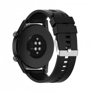 Curea silicon compatibil Huawei GT 3, GT 3 PRO, negru, 46mm, latime curea 22mm,eR D L - Img 7