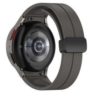 Curea silicon compatibil Samsung Galaxy Watch 5, 4, 5 Pro, 4 Classic, latime curea 20mm, gri, eR D L - Img 5