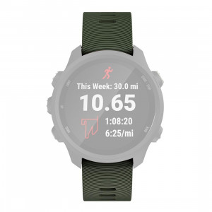 Curea silicon compatibila Garmin Forerunner 245 verde inchis . eR D L - Img 2