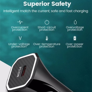 Incarcator auto USB Type C QC 3.0 PD 20W, negru, eR D L - Img 5