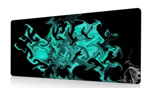 Mousepad profesional pentru jucatori, negru/turcoaz, 90x40cm, eR D L - Img 1